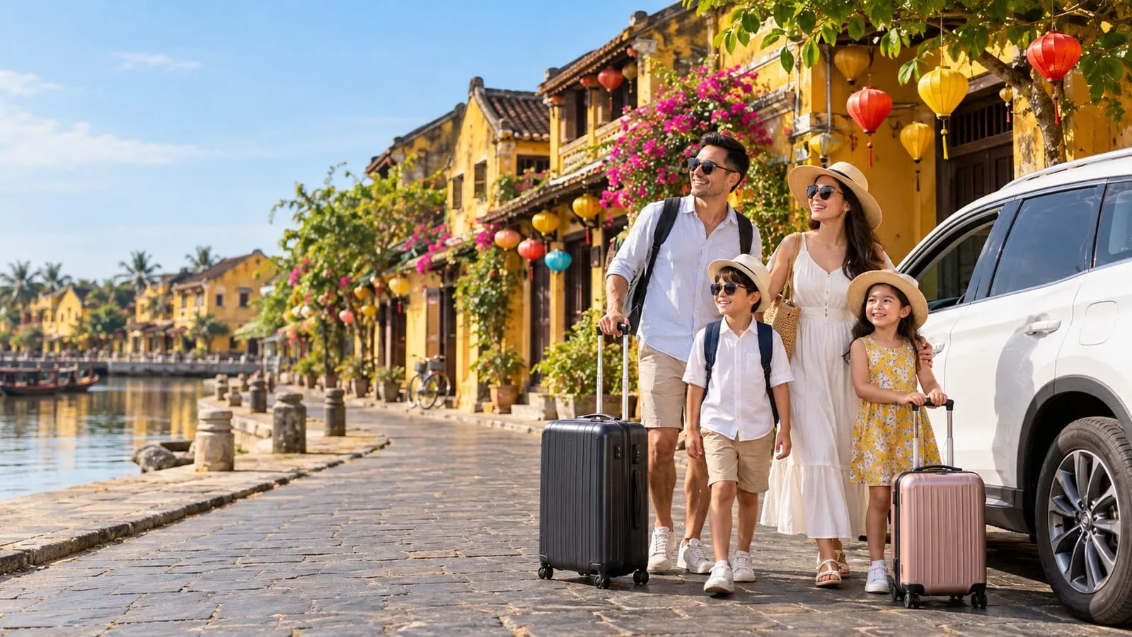Gia đình du lịch Hội An